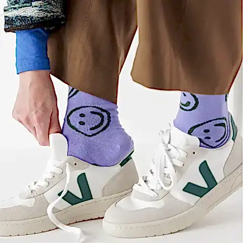 Crew Socks - Lavender Happy